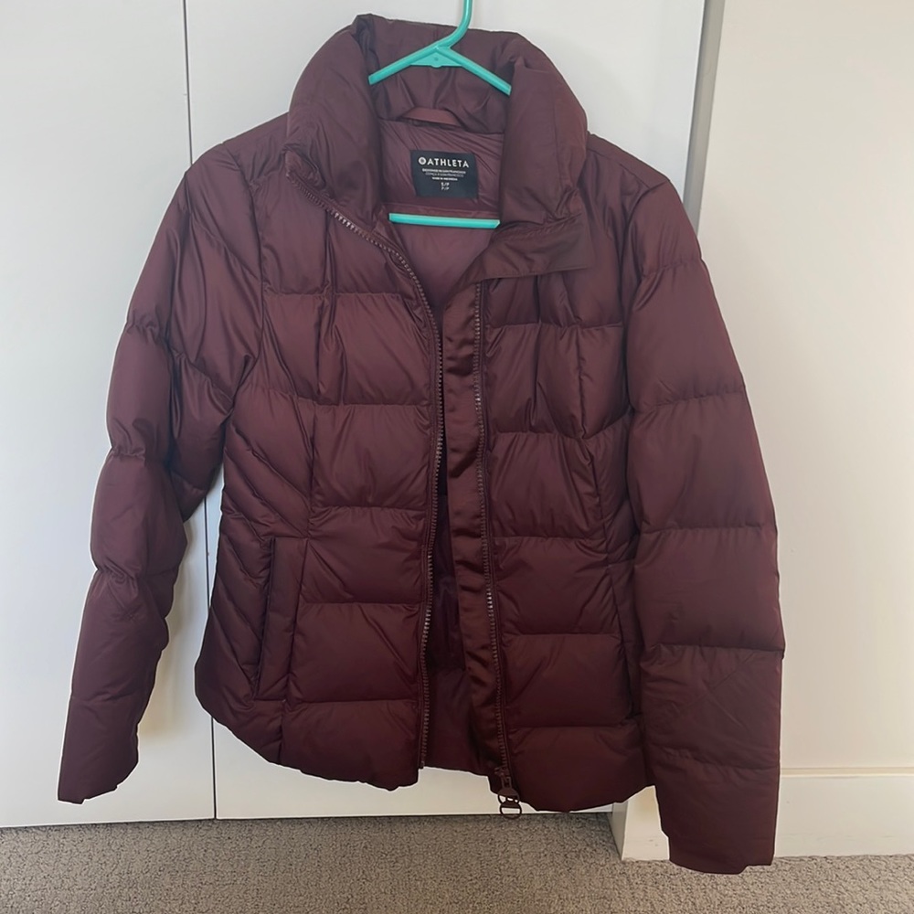 Athleta Brand NEW winter coat, warm maroon